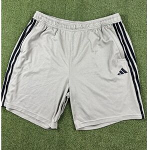 Adidas AeroReady Gray Athletic Shorts Mens XL Regular Fit